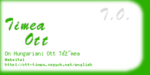 timea ott business card